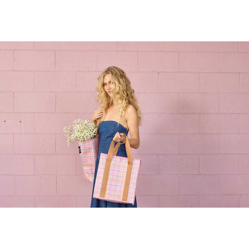 Kollab Cooler Bag Pink Blanket Check image number 1